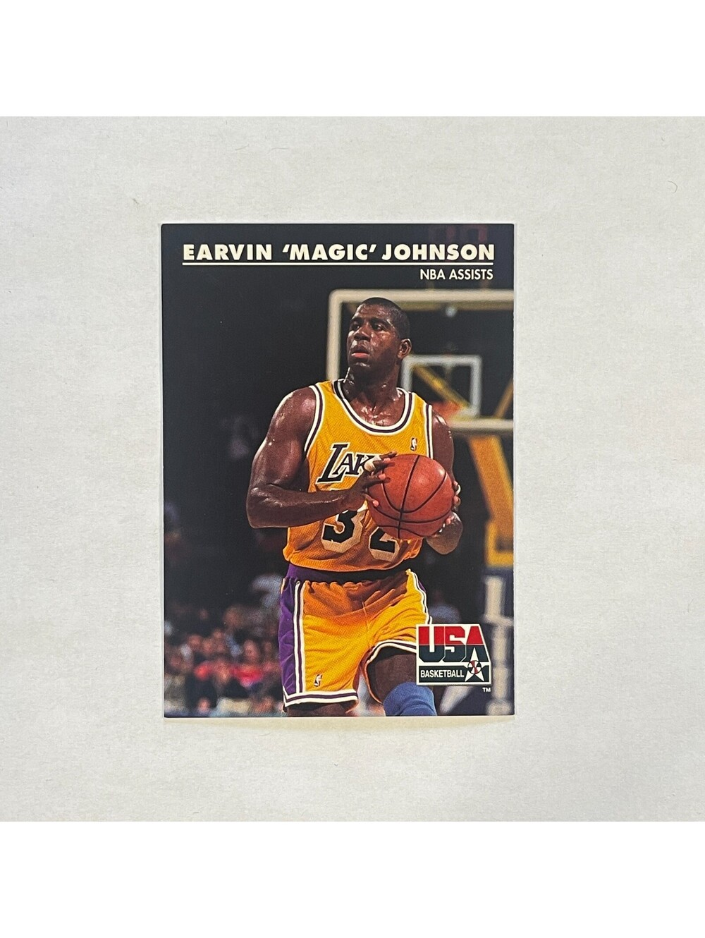 1992 SkyBox USA Basketball #36 Magic Johnson NBA Assists Lakers Card
